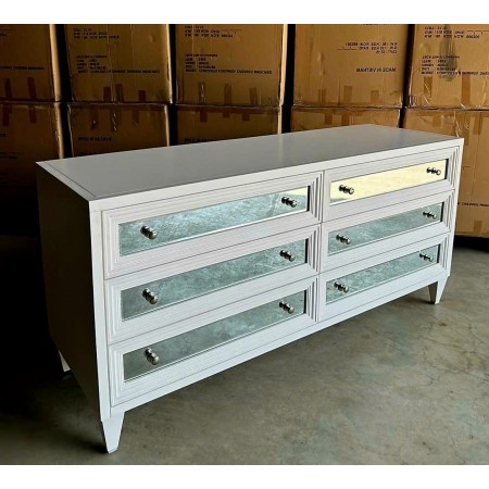 Z Gallerie : Tủ 6 Ngăn Kéo Ngang + Sơn Mài, Gương
